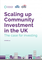 Cover of the Scaling Up Community Investment in the UK report